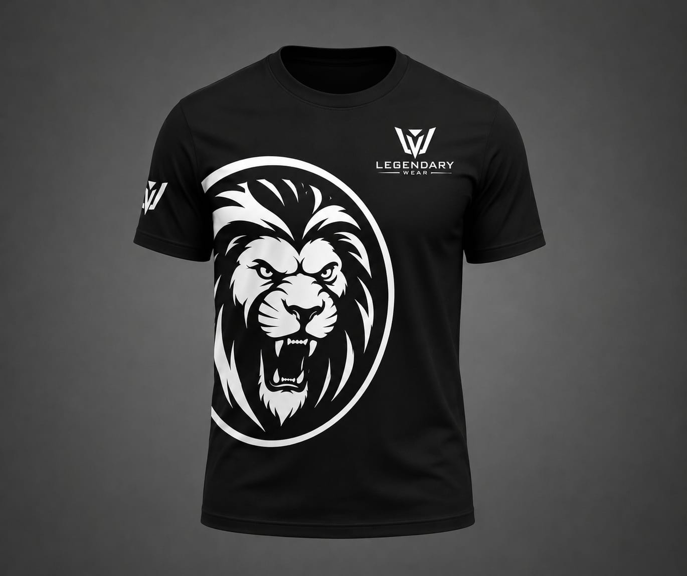 Legendary Wear Lion Premium Cotton Black T-Shirt