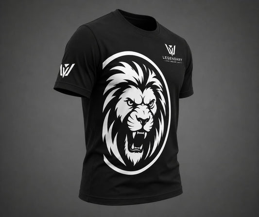 Legendary Wear Lion Premium Cotton Black T-Shirt