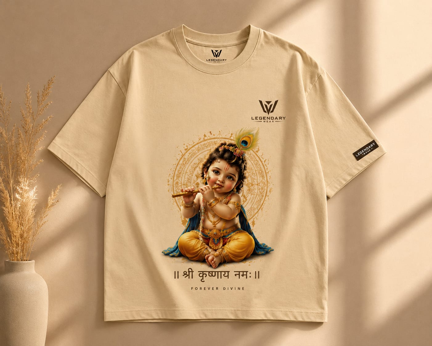 Little Krishna Premium Oversized T-Shirt | 100% Cotton