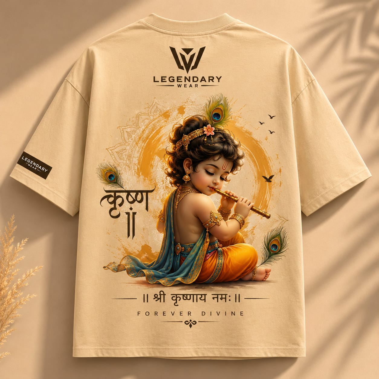 Little Krishna Premium Oversized T-Shirt | 100% Cotton