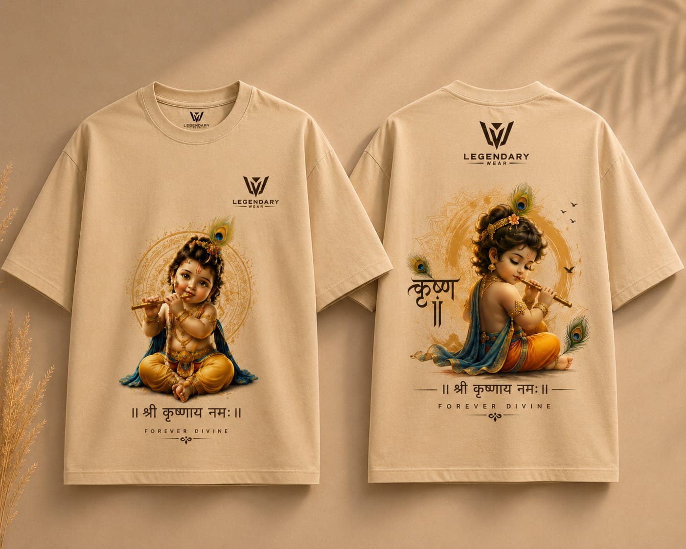 Little Krishna Premium Oversized T-Shirt | 100% Cotton