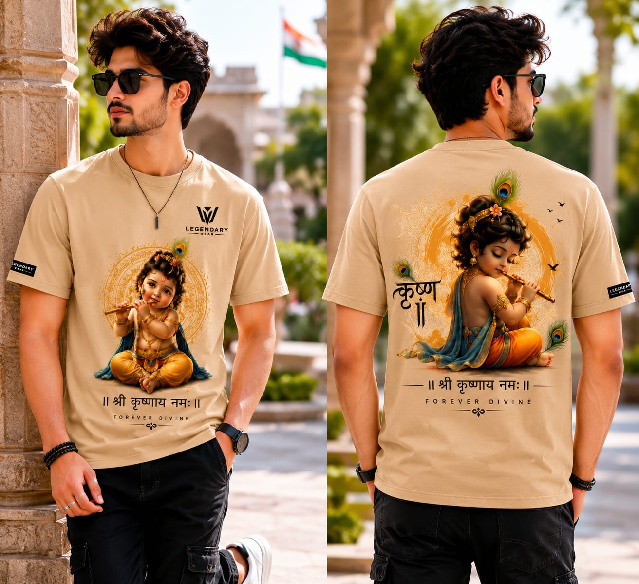 Little Krishna Premium Oversized T-Shirt | 100% Cotton
