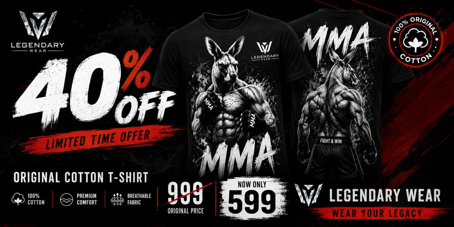 MMA Warrior Oversized T-Shirt | Premium 100% Cotton | Unisex