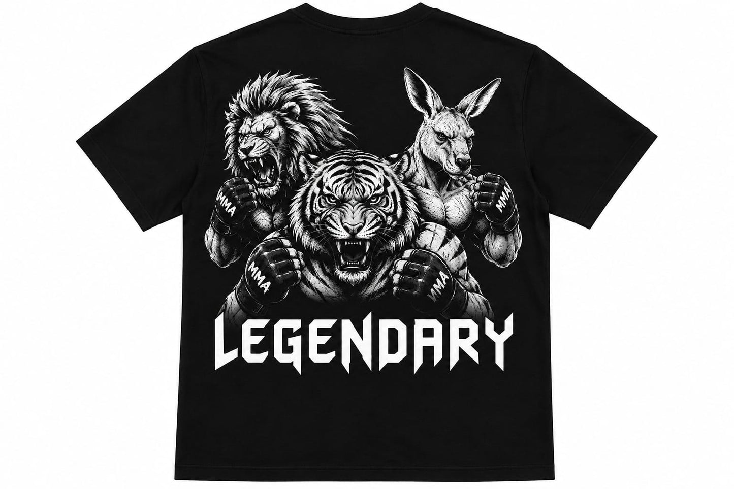 Legendary Wear Premium Black Streetwear Oversized T-Shirt.