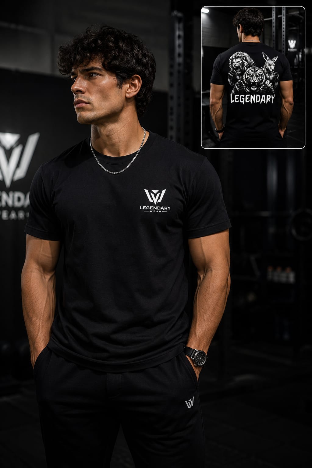 Legendary Wear Premium Black Streetwear Oversized T-Shirt.