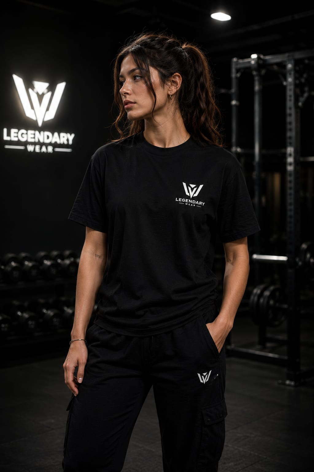 Legendary Wear Premium Black Streetwear Oversized T-Shirt.