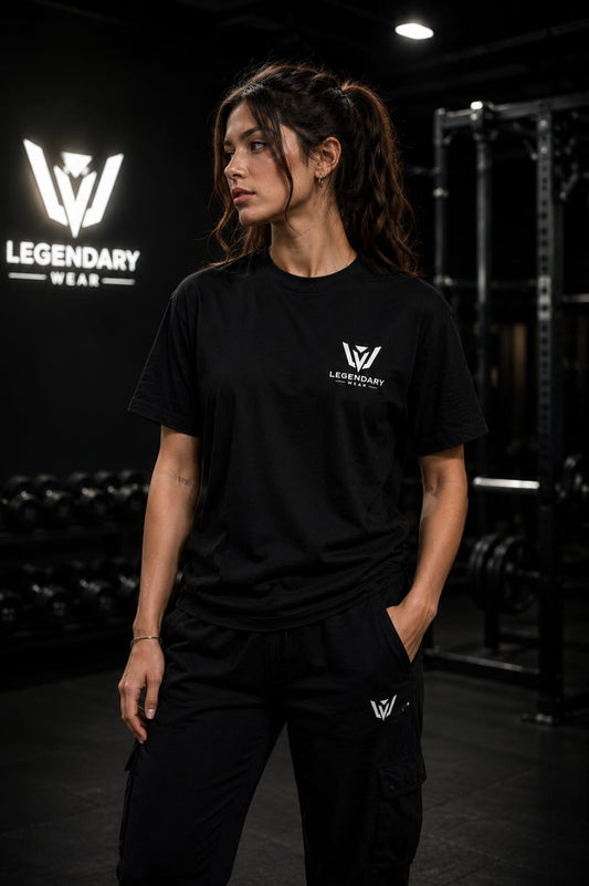 Legendary Wear Premium Black Streetwear Oversized T-Shirt.