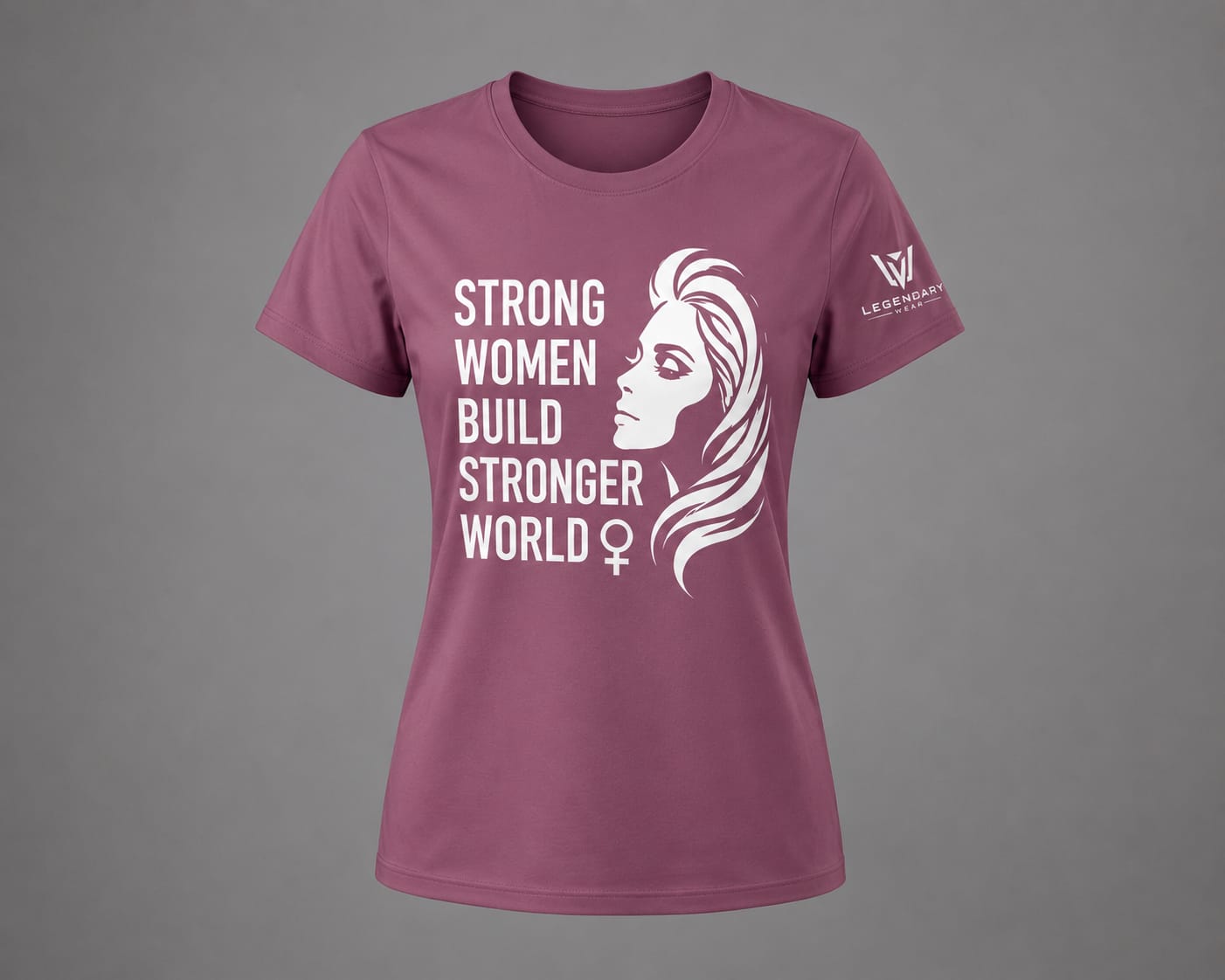 Strong Women Build Stronger World Premium Cotton T-Shirt – Women Casual Graphic Tee
