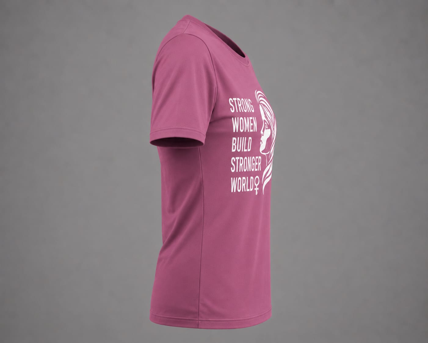 Strong Women Build Stronger World Premium Cotton T-Shirt – Women Casual Graphic Tee