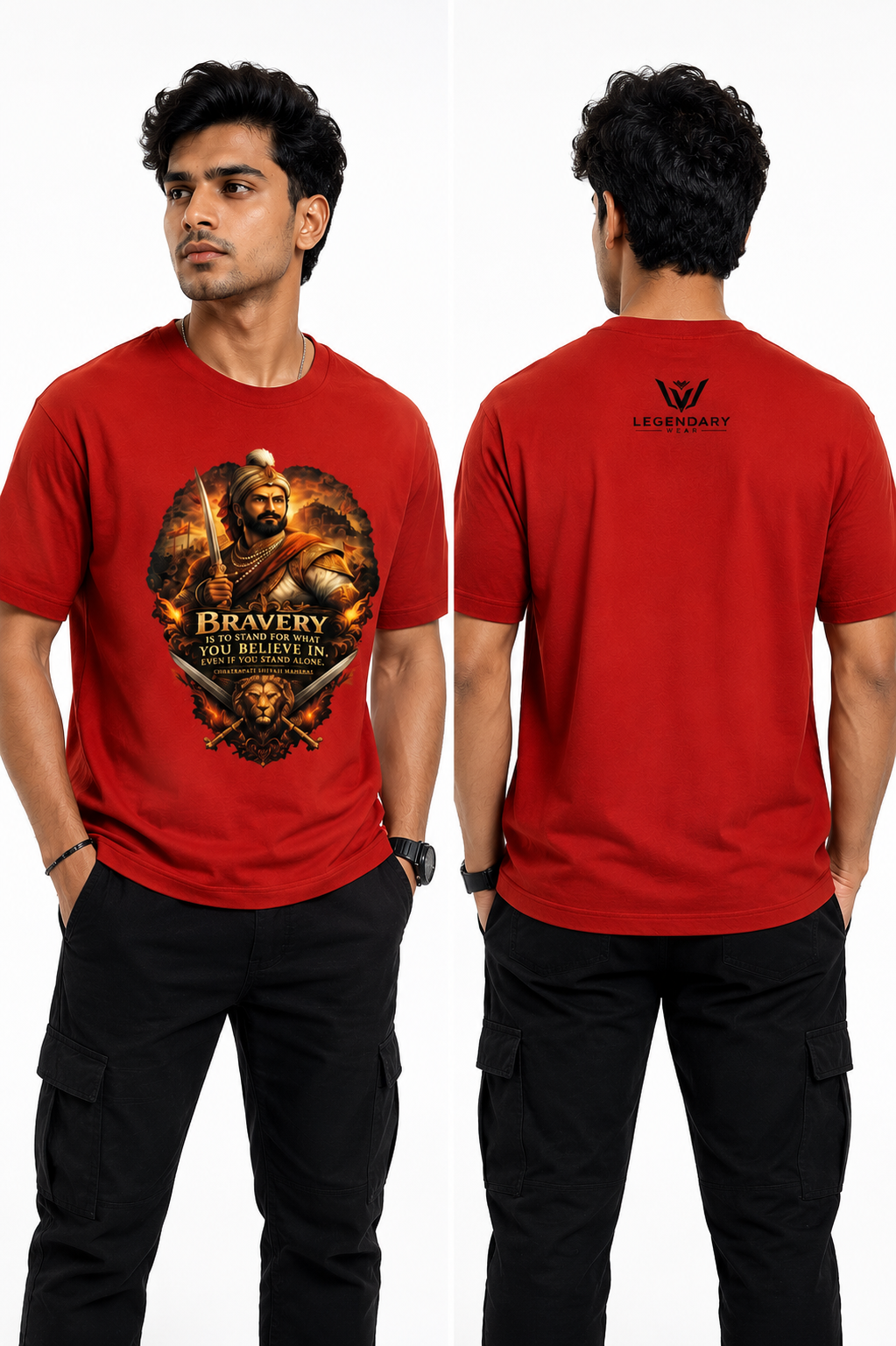 The Braveheart Shivaji Maharaj Oversized T-Shirt