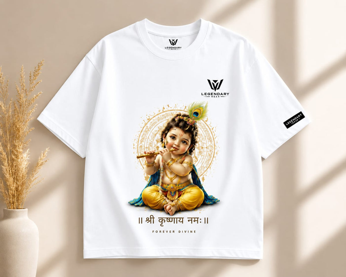 Little Krishna Premium Oversized T-Shirt | 100% Cotton