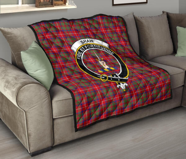 Tartanclans Premium Quilt, Shaw Red Modern Tartan Quilt - Image 6