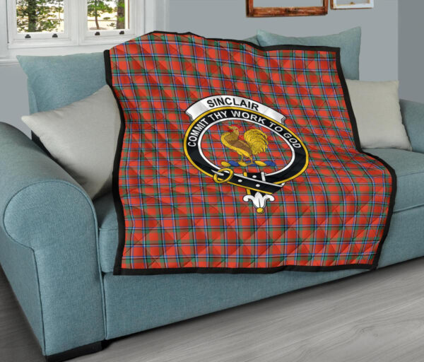 Tartanclans Premium Quilt, Sinclair Ancient Tartan Quilt - Image 9