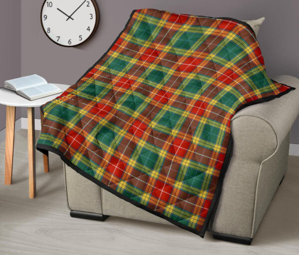 Tartanclans Premium Quilt, Buchanan Old Sett Tartan Quilt - Image 7