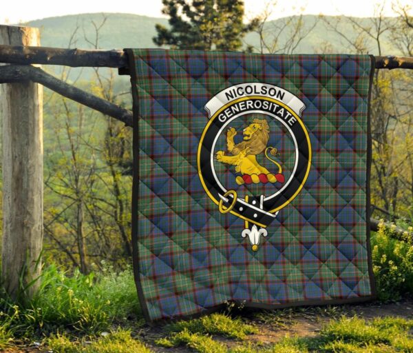 Tartanclans Premium Quilt, Nicolson Hunting Ancient Tartan Quilt - Image 4