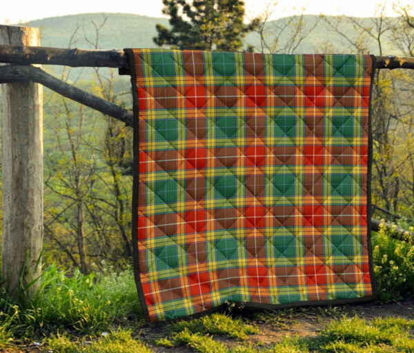 Tartanclans Premium Quilt, Buchanan Old Sett Tartan Quilt - Image 4