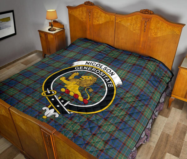 Tartanclans Premium Quilt, Nicolson Hunting Ancient Tartan Quilt - Image 10