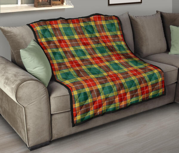 Tartanclans Premium Quilt, Buchanan Old Sett Tartan Quilt - Image 6