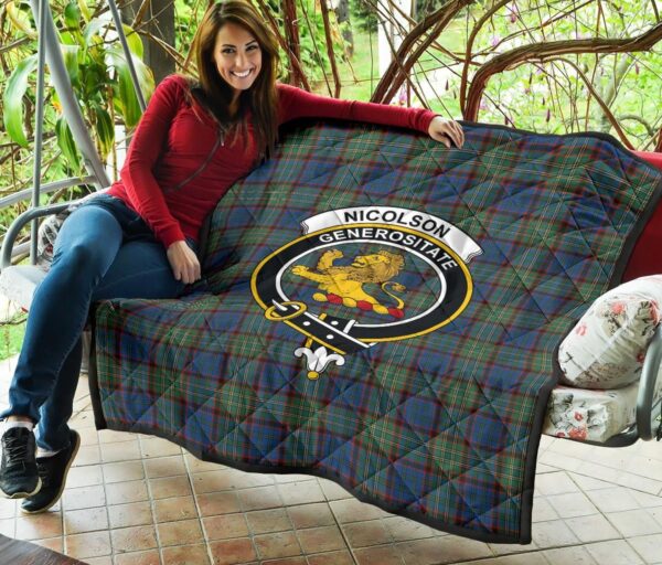 Tartanclans Premium Quilt, Nicolson Hunting Ancient Tartan Quilt - Image 3