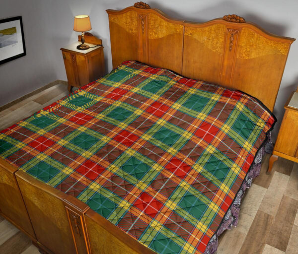 Tartanclans Premium Quilt, Buchanan Old Sett Tartan Quilt - Image 10