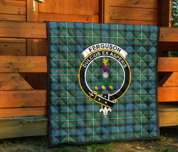 Tartanclans Premium Quilt, FERGUSON ANCIENT Tartan Quilt - Image 2