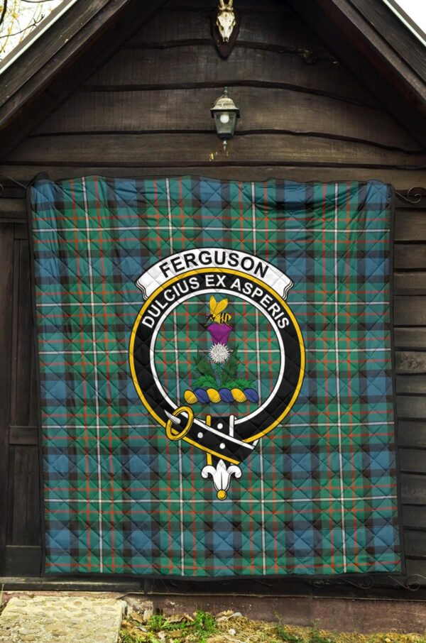 Tartanclans Premium Quilt, FERGUSON ANCIENT Tartan Quilt - Image 4