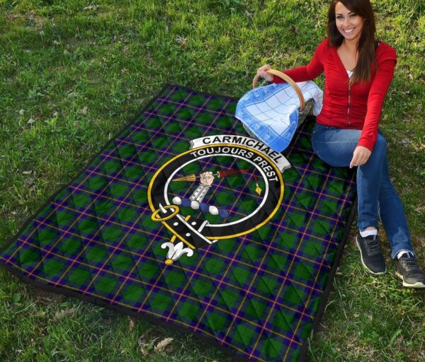 Tartanclans Premium Quilt, Carmichael Modern Tartan Quilt - Image 2