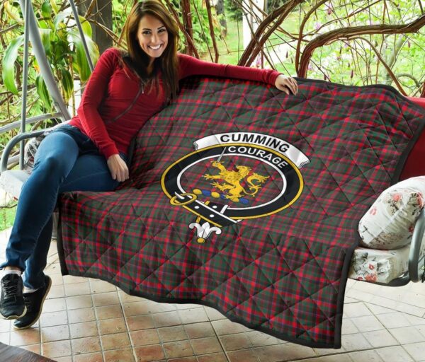 Tartanclans Premium Quilt, Cumming Hunting Modern Tartan Quilt - Image 3