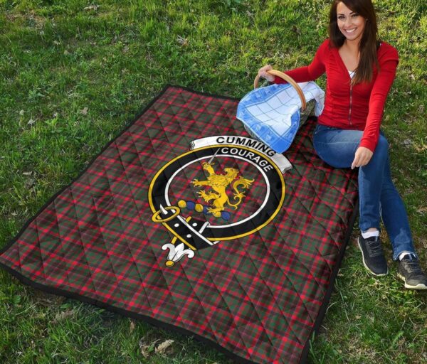 Tartanclans Premium Quilt, Cumming Hunting Modern Tartan Quilt - Image 2