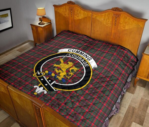 Tartanclans Premium Quilt, Cumming Hunting Modern Tartan Quilt - Image 10