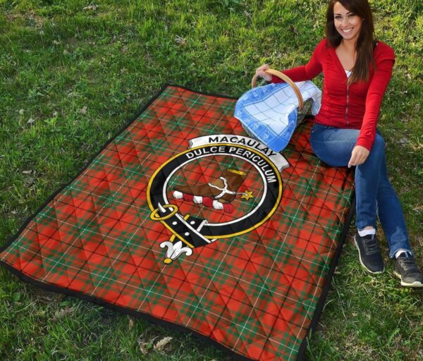 Tartanclans Premium Quilt, MacAulay Ancient Tartan Quilt - Image 2