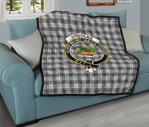 Tartanclans Premium Quilt, Douglas Grey Modern Tartan Quilt - Image 9