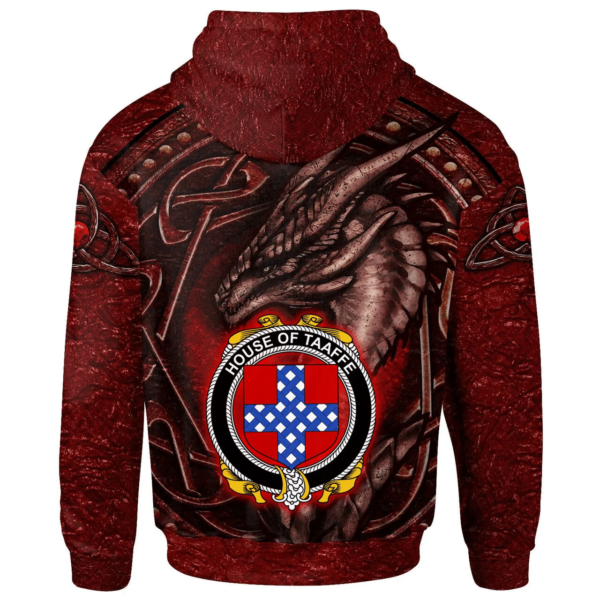 Ireland Hoodie - House of TAAFFE Irish Family Crest Hoodie - Celtic Red Dragon - Image 2