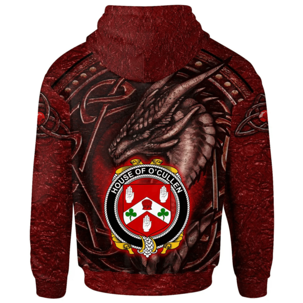 Ireland Hoodie - House of O'CULLEN Irish Family Crest Hoodie - Celtic Red Dragon - Image 2