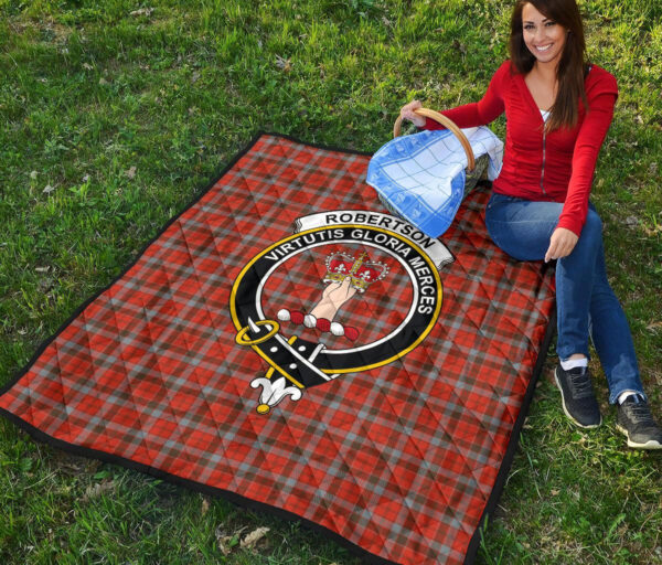 Tartanclans Premium Quilt, Robertson Weathered Tartan Quilt - Image 2