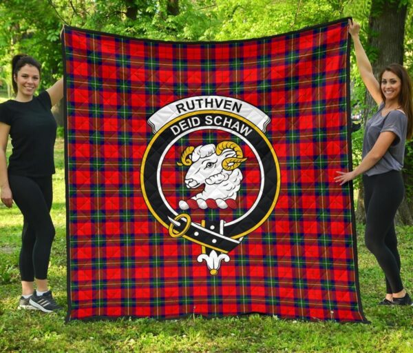 Tartanclans Premium Quilt, Ruthven Modern Tartan Quilt