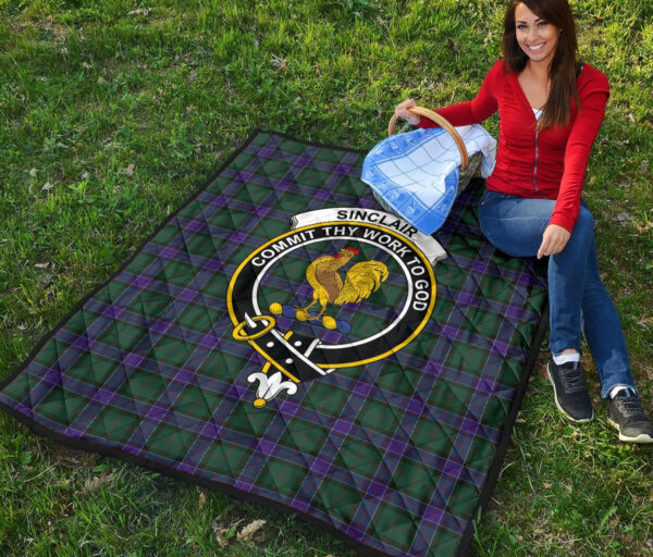 Tartanclans Premium Quilt, Sinclair Hunting Modern Tartan Quilt - Image 2