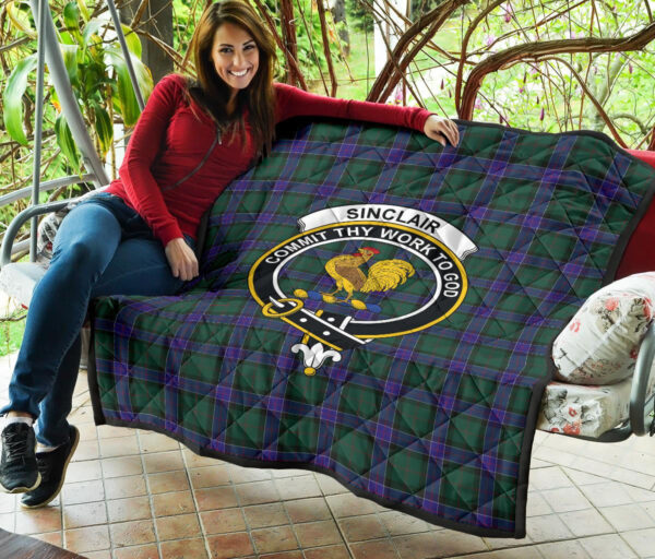 Tartanclans Premium Quilt, Sinclair Hunting Modern Tartan Quilt - Image 3