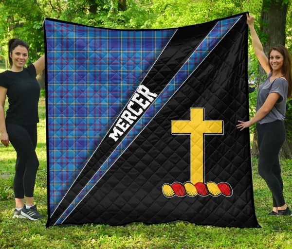 Tartanclans Mercer Premium Quilt, Mercer Clan Cross Style, aC