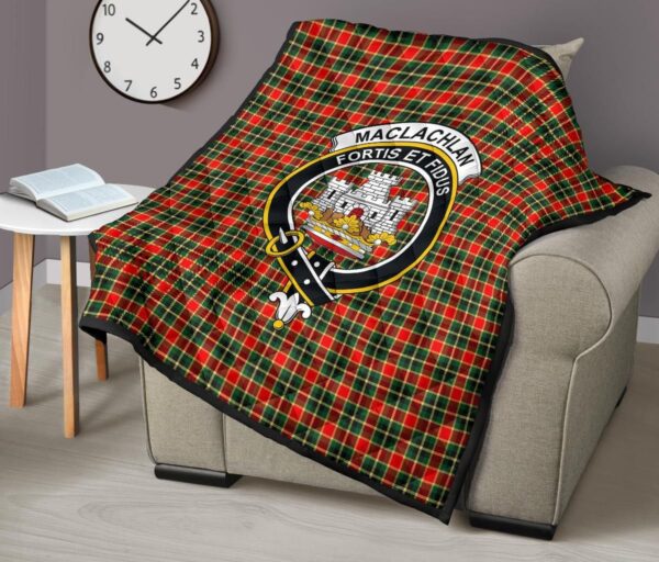 Tartanclans Premium Quilt, MacLachlan Hunting Modern Tartan Quilt - Image 7