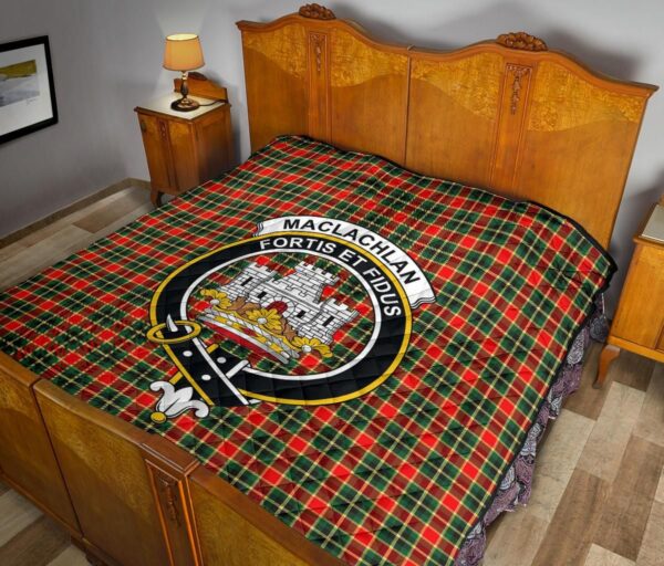 Tartanclans Premium Quilt, MacLachlan Hunting Modern Tartan Quilt - Image 10