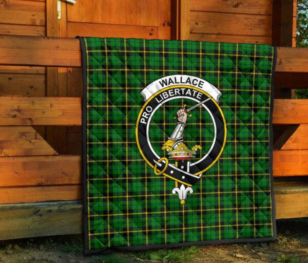 Tartanclans Premium Quilt, Wallace Hunting, Green Tartan Quilt - Image 5