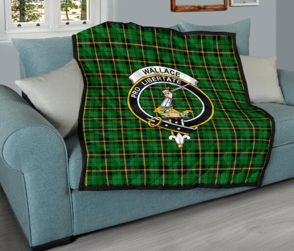 Tartanclans Premium Quilt, Wallace Hunting, Green Tartan Quilt - Image 9