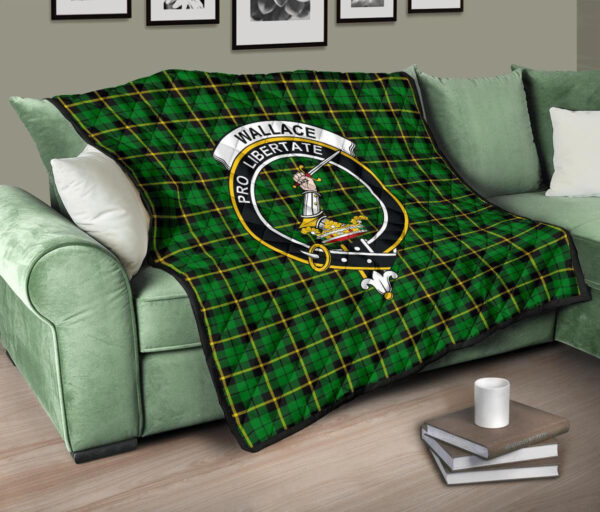 Tartanclans Premium Quilt, Wallace Hunting, Green Tartan Quilt - Image 8