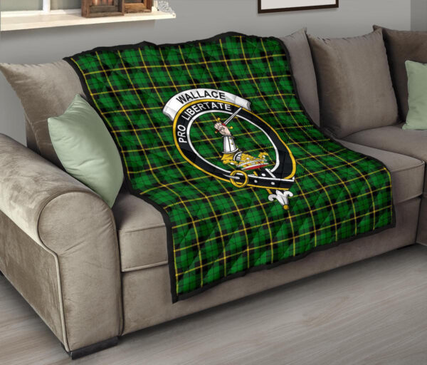 Tartanclans Premium Quilt, Wallace Hunting, Green Tartan Quilt - Image 6