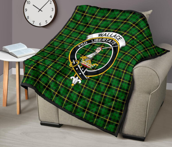 Tartanclans Premium Quilt, Wallace Hunting, Green Tartan Quilt - Image 7