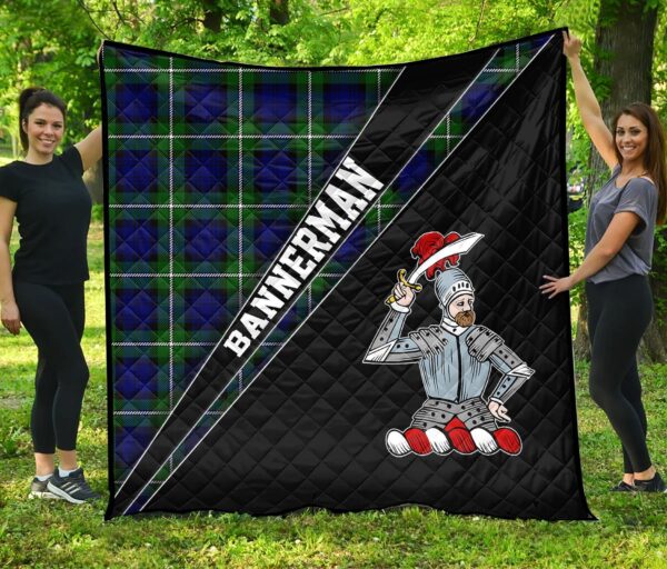 Tartanclans Bannerman Premium Quilt, Bannerman Clan Cross Style, aC