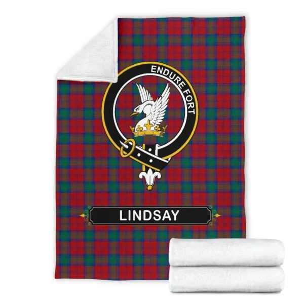 Lindsay Modern Crest Tartan Blanket, 3 Sizes