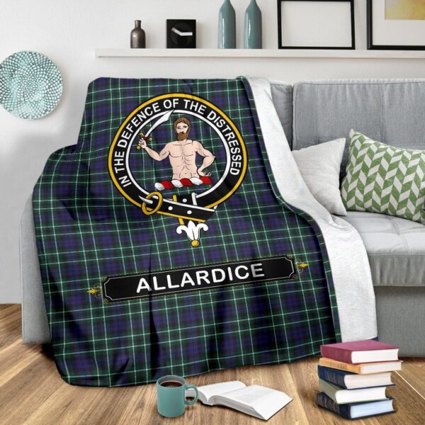 Allardice Crest Tartan Blanket, 3 Sizes - Image 4