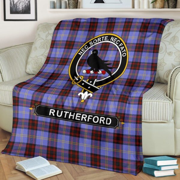 Rutherford Crest Tartan Blanket, 3 Sizes - Image 3